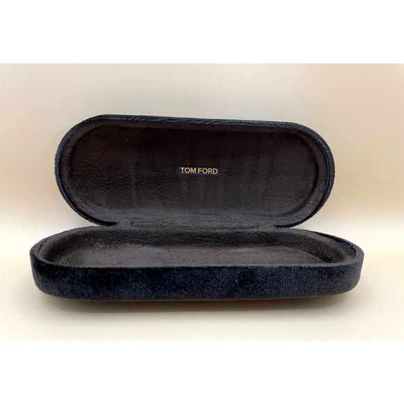Pre-owned Tom Ford Suede Velvet Black and Brown Sunglasses Clamshell Case ONLY - Picture 1 of 8